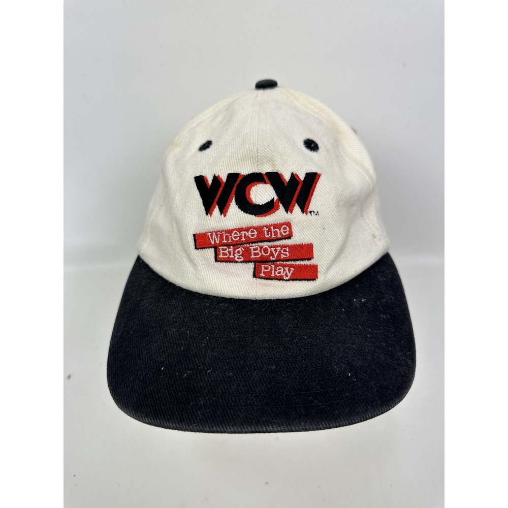 WCW Where The Big Boys Play Strap Back Hat Cap Vintage